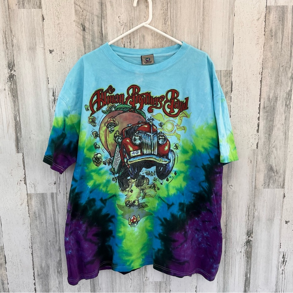 Liquid Blue Vintage 1997 Allman Brothers Band Tie-Die Short Sleeve Tee Size XXL